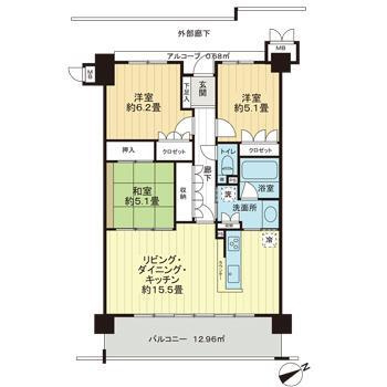 サーパス西新ネオステージの間取り