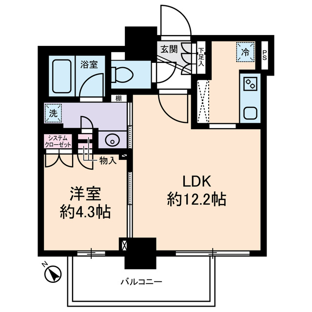 Ｄ’クラディア　イヴァン初台の間取り