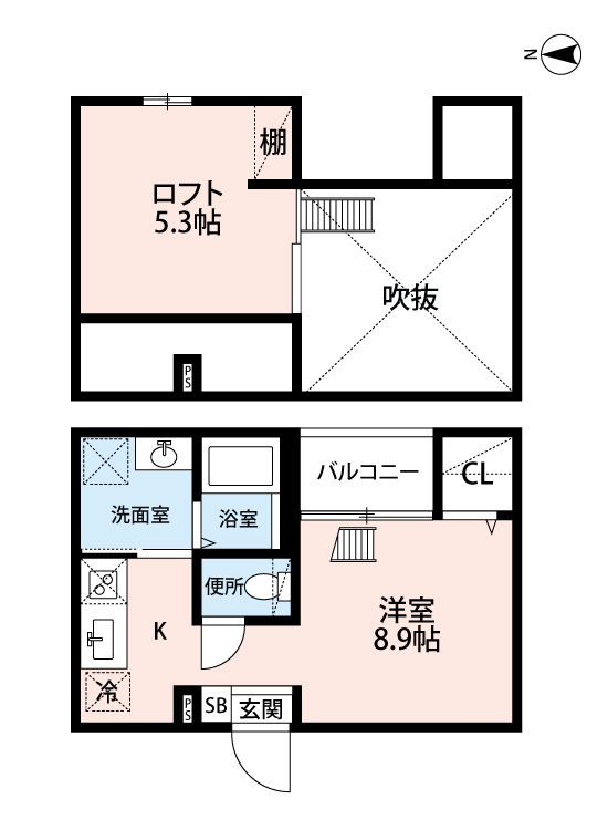 Ｌｏｕｐ　　ｄｅ　　Ｍｅｒ　堀田の間取り