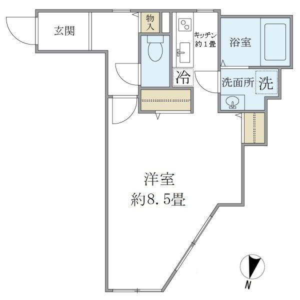 モデュロール上落合の間取り