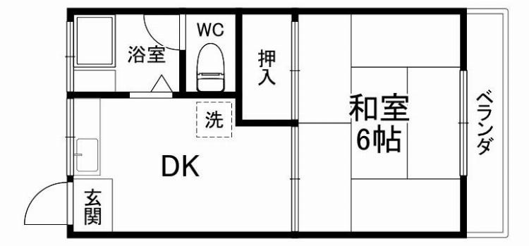 金杉コーポの間取り|間取り図