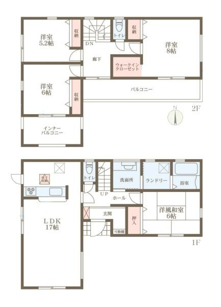 リーブルガーデン粟殿 ４号棟 ／新築一戸建の間取り