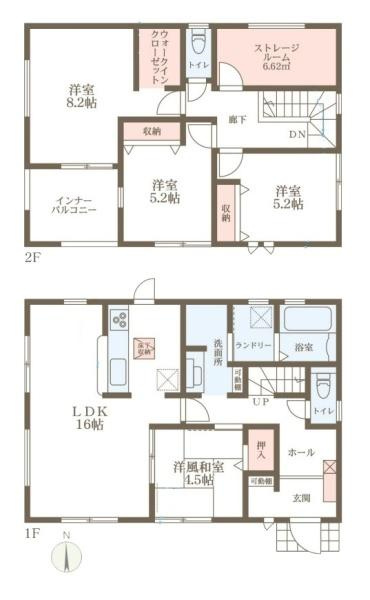 リーブルガーデン筒井町 ／新築一戸建の間取り