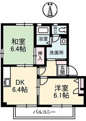 【間取り】 | フレスコＫ　A棟