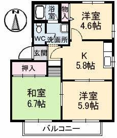 【間取り】 | ベルエアE棟