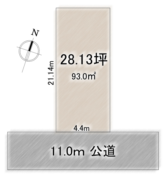 北区嘉山 190万円の土地図