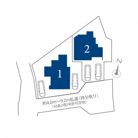 【横浜市戸塚区上柏尾町567-2全2棟新築戸建て】★仲介手数料無料★（柏尾小学校・舞岡中学校）の区画図