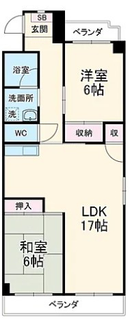横井ビルの間取り|※玄関のみ別仕様