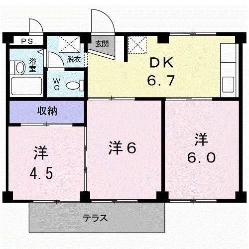 坂口ハイツの間取り