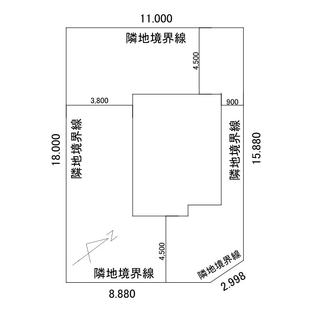 網走市駒場南4丁目53番地84　中古売家の区画図
