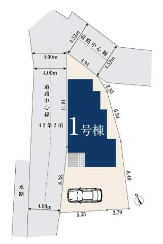 【横浜市戸塚区上矢部町1631-8新築戸建て】★仲介手数料無料★（上矢部小学校・岡津中学校）の区画図