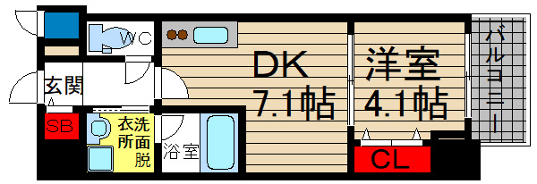 ドゥーエ立売堀の間取り