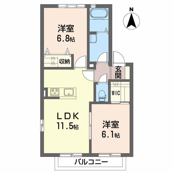 【間取り】 | エスベランサ Ｋ