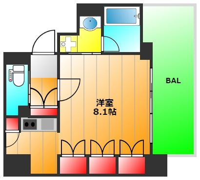 リーガル京町堀の間取り