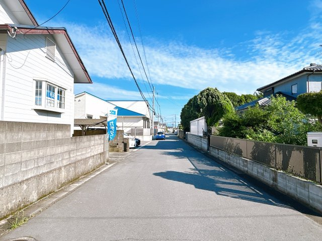 仲介手数料不要　カチタス合志市豊岡　平屋【楓の森小・楓の森中】の前面道路含む現地写真|前面道路