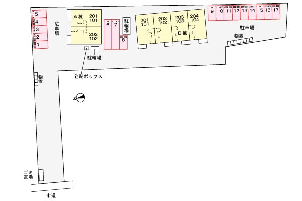 フロレゾン　Ｂの区画図