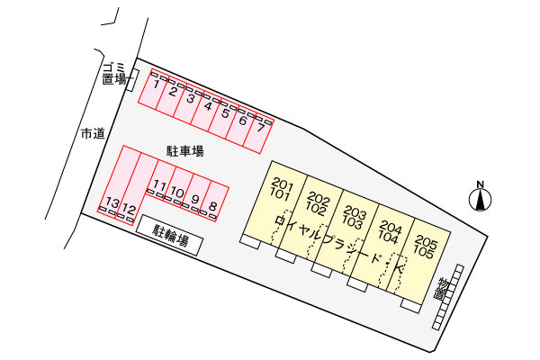 ロイヤルプラシード・Ｋの区画図