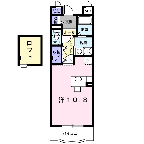 シャンポールＡの間取り