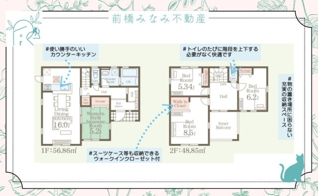 【新築】高崎市新町第８　８号棟(全９棟)　リーブルガーデン　新築建売分譲の間取り