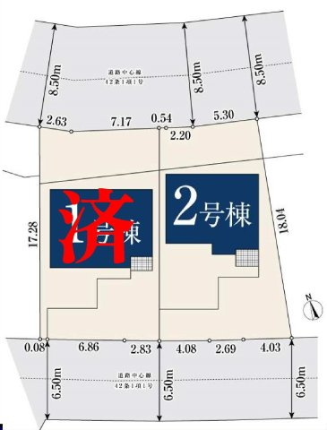 【横浜市戸塚区下倉田町925-4全2棟新築戸建て】★仲介手数料無料★（豊田小学校・豊田中学校）の区画図