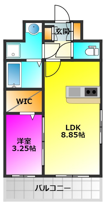 福岡市南区高宮１丁目の賃貸マンションの間取り