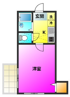 福岡市南区大楠１丁目のアパートの間取り