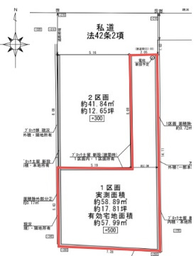 滝野川1丁目新築戸建の区画図