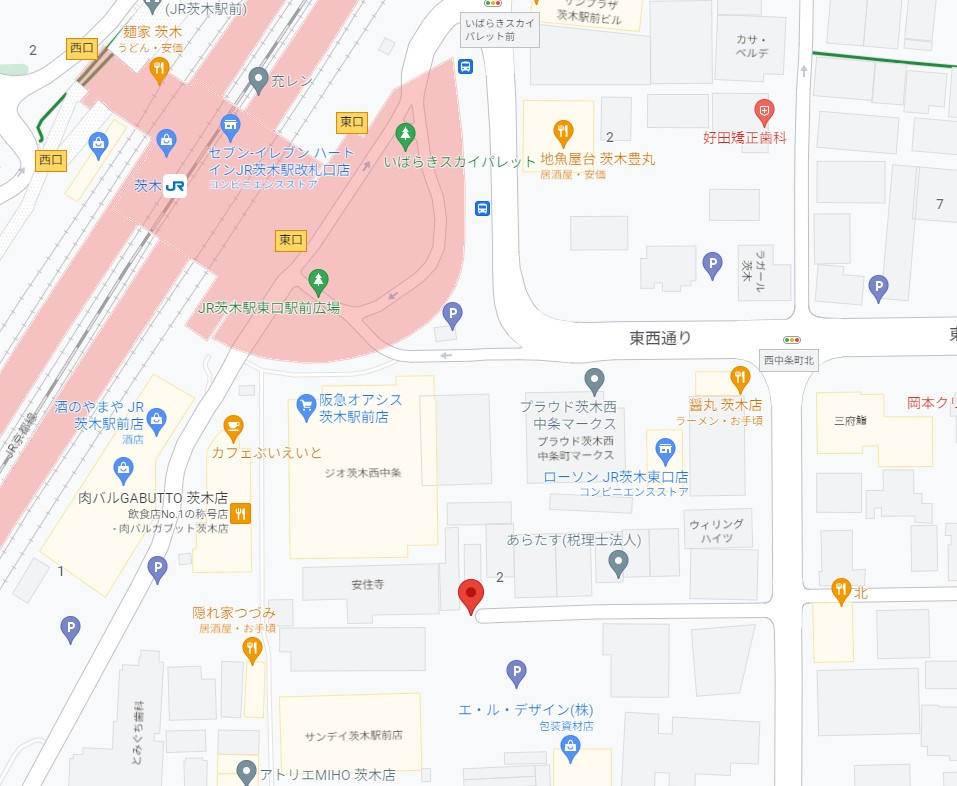 ALIVIO茨木西中条の地図