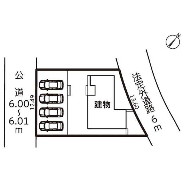 新築戸建て・仲介手数料無料）小牧市城山・１号棟の区画図
