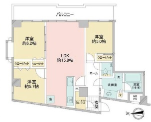 朝日白山マンションの間取り