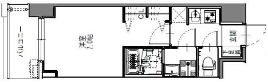 S-RESIDENCE難波大国町Deuxの間取り