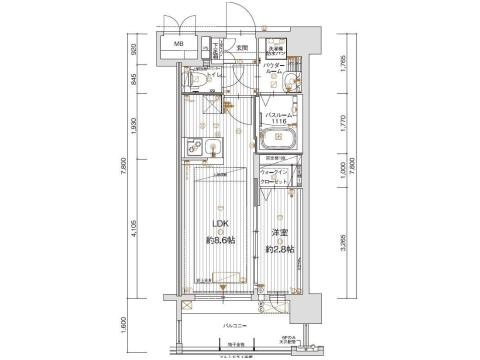 グランフォーレ大橋プレミアの間取り