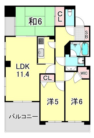 メゾン芦屋川の間取り