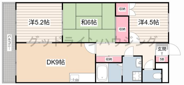フェリスカーザの間取り