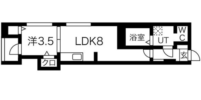 Lega庄内通(名塚二丁目A)北側の建物の間取り