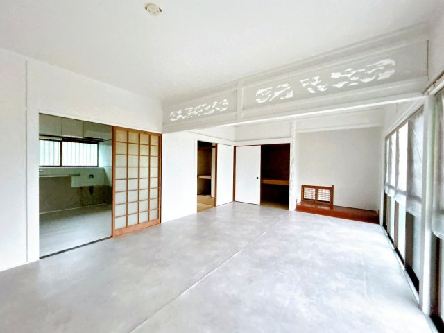 仲介手数料不要　カチタス菊池市泗水町永　549万円平屋3DK【泗水小・泗水中】の洋室|洋室約6帖×2：つなげて広く使える