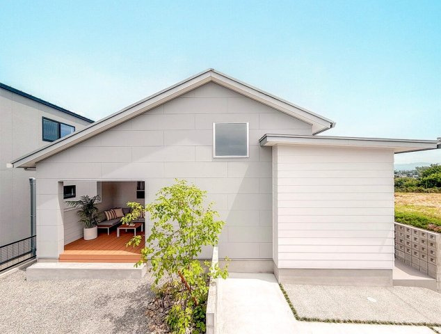 仲介手数料不要　アラセンハウス合志市栄　平屋3SLDK＋ロフト【合志小・合志中】の外観|外観（玄関側）