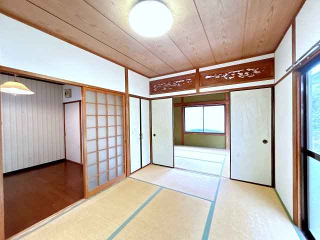 仲介手数料不要　カチタス菊池市泗水町永　749万円角地4DK【泗水東小・泗水中】の和室|1階和室：DKと続く