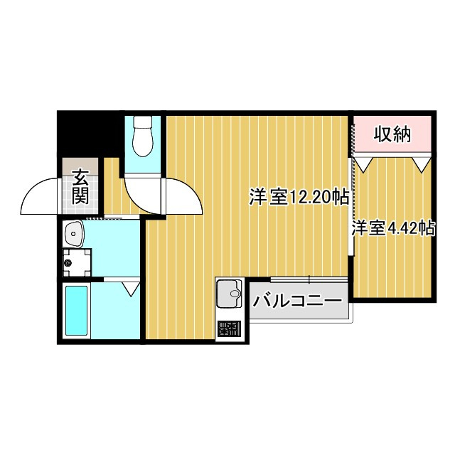 久留米市三潴町玉満のアパートの間取り