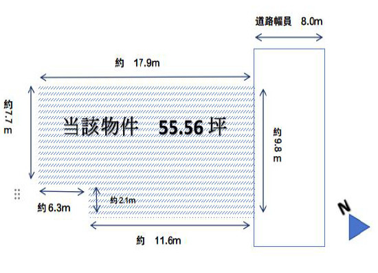 大阪市西区九条１丁目の売地の土地図