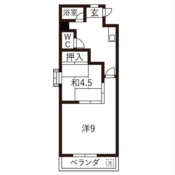 新日ビル豊明マンション　　刈谷市近郊の賃貸はクラスホーム刈谷店の間取り