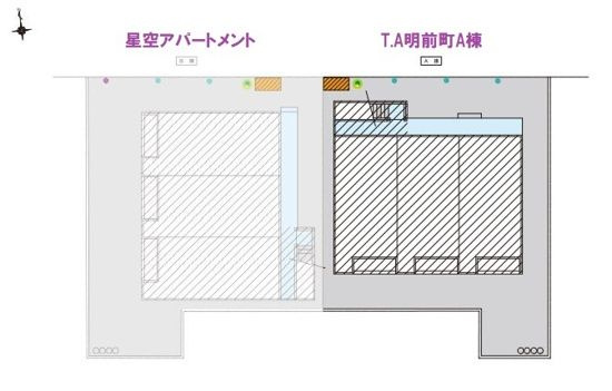 Ｔ．Ａ明前町Ａ棟の区画図