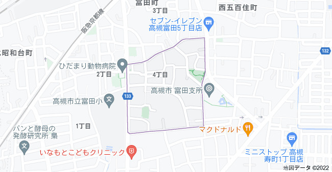 Graciascourt富田　(グラシアスコート)の地図