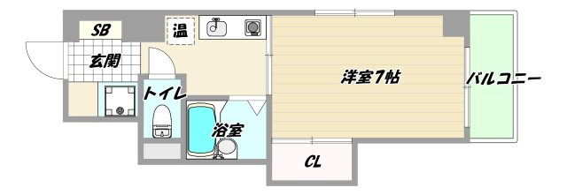 大阪市淀川区西中島４丁目の賃貸マンションの間取り
