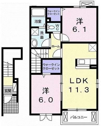 ブランシュールＡの間取り