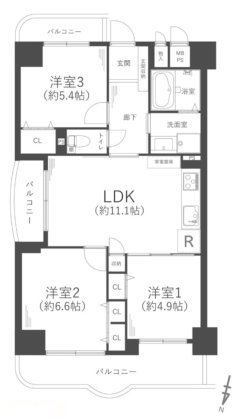 ヴェルドール六甲の間取り