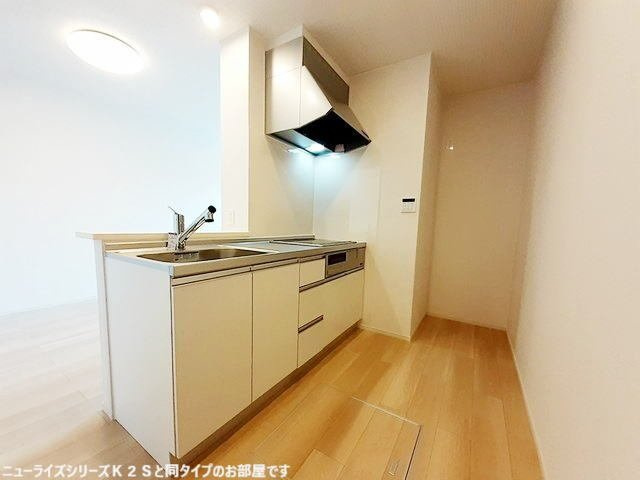 ヒルズ　テラス　Ｎのキッチン|コンパクトなキッチンで掃除もラクラク