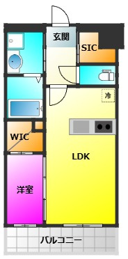 福岡市南区大池１丁目の賃貸マンションの間取り