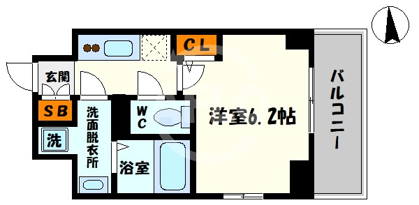 エスリード松屋町グレイスの間取り|エスリード松屋町グレイス　間取り