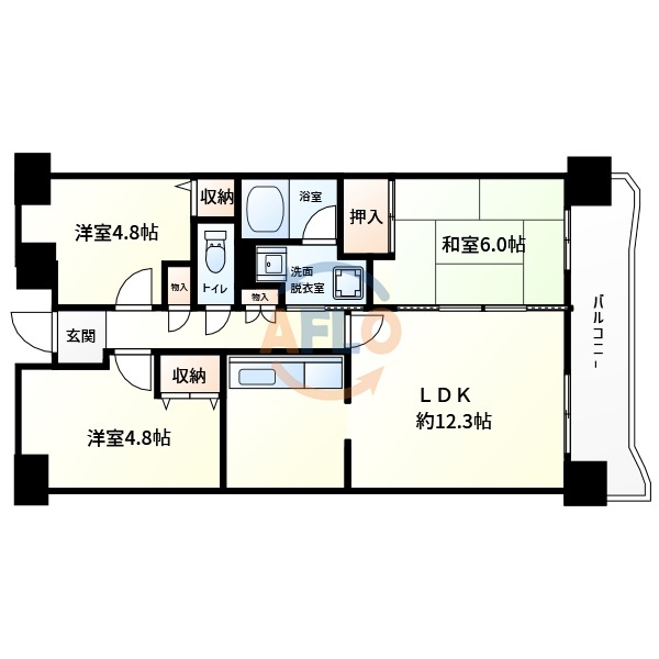 グランデージ住之江　平林小学校区の間取り|グランデージ住之江　間取り